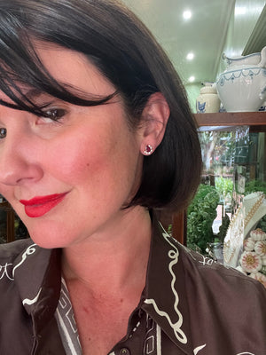 Ruby and Diamond Earrings in 18ct Yellow Gold
