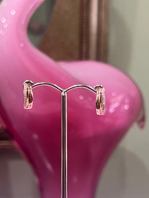 Diamond Huggies in 9ct Rose Gold