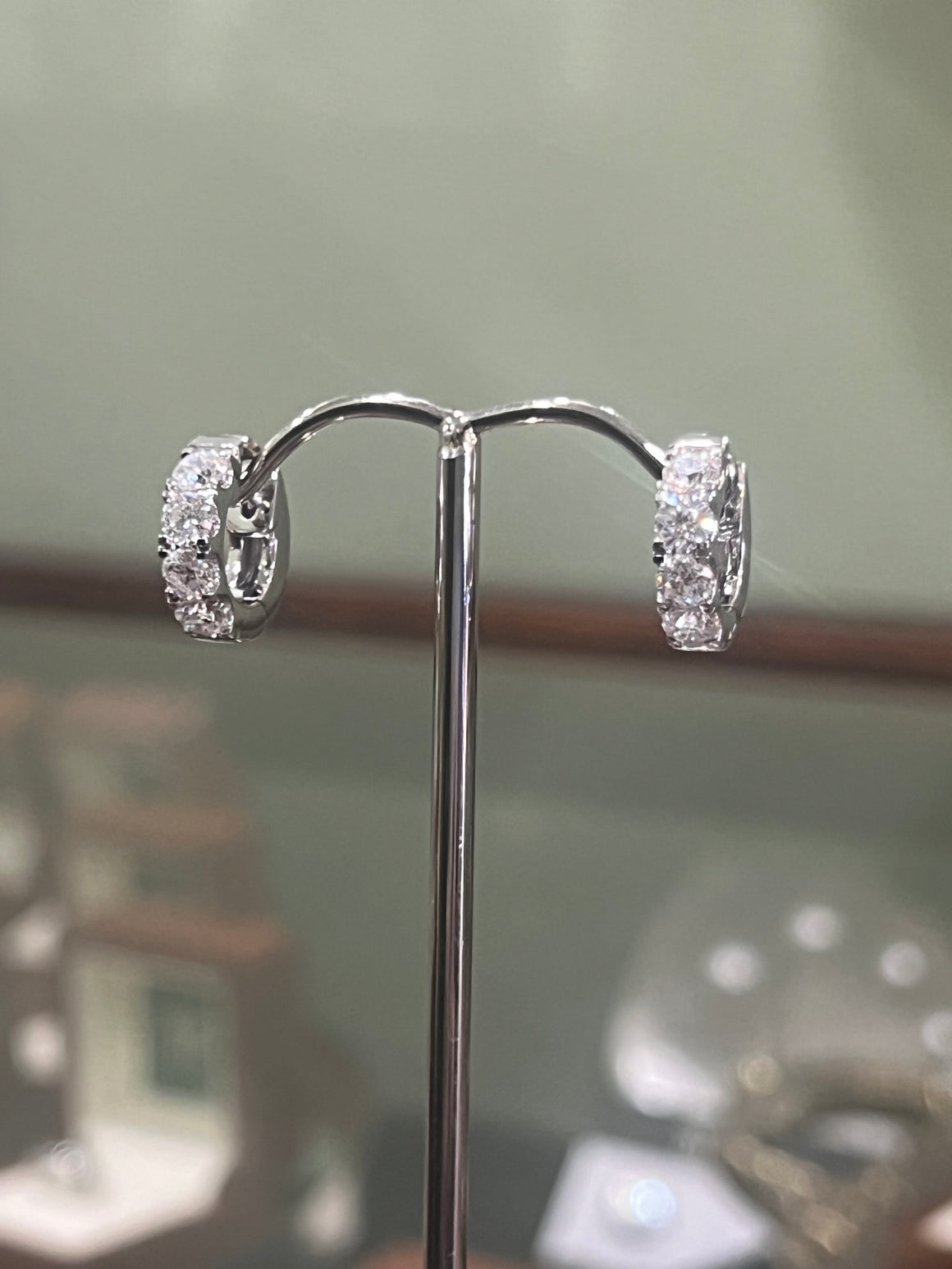 Diamond Huggies in 18ct White Gold 1.60ct