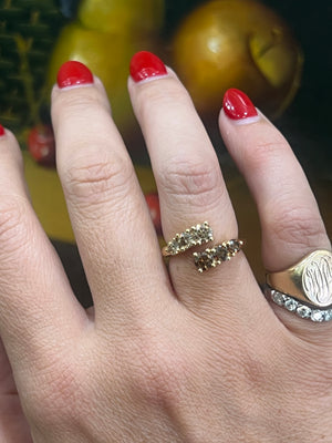 Australian Chocolate Diamond Ambre Ring in 18ct Yellow Gold