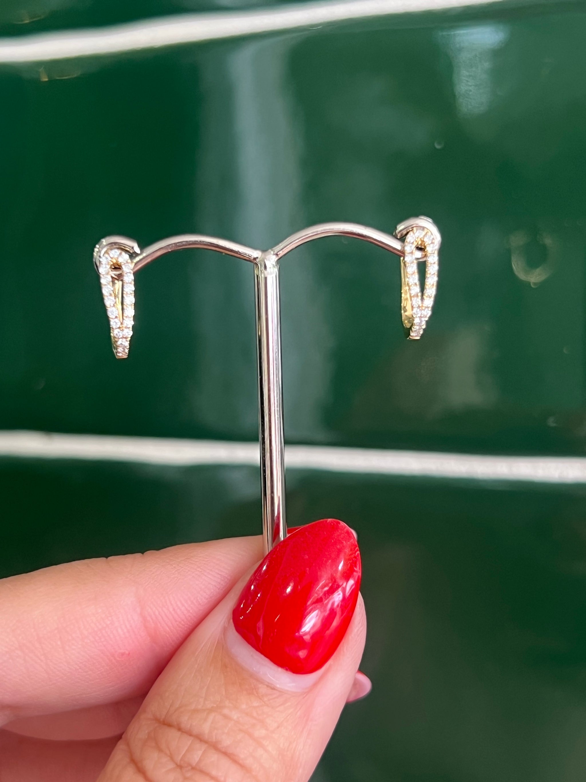 Diamond Huggies in 9ct Yellow Gold