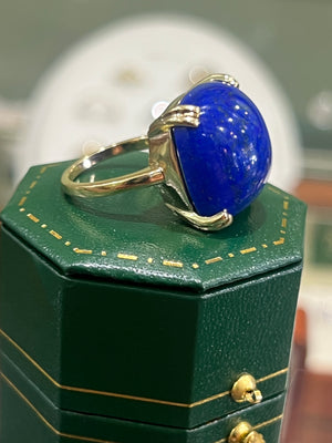 Lapis Lazuli Ring in 9ct Yellow Gold