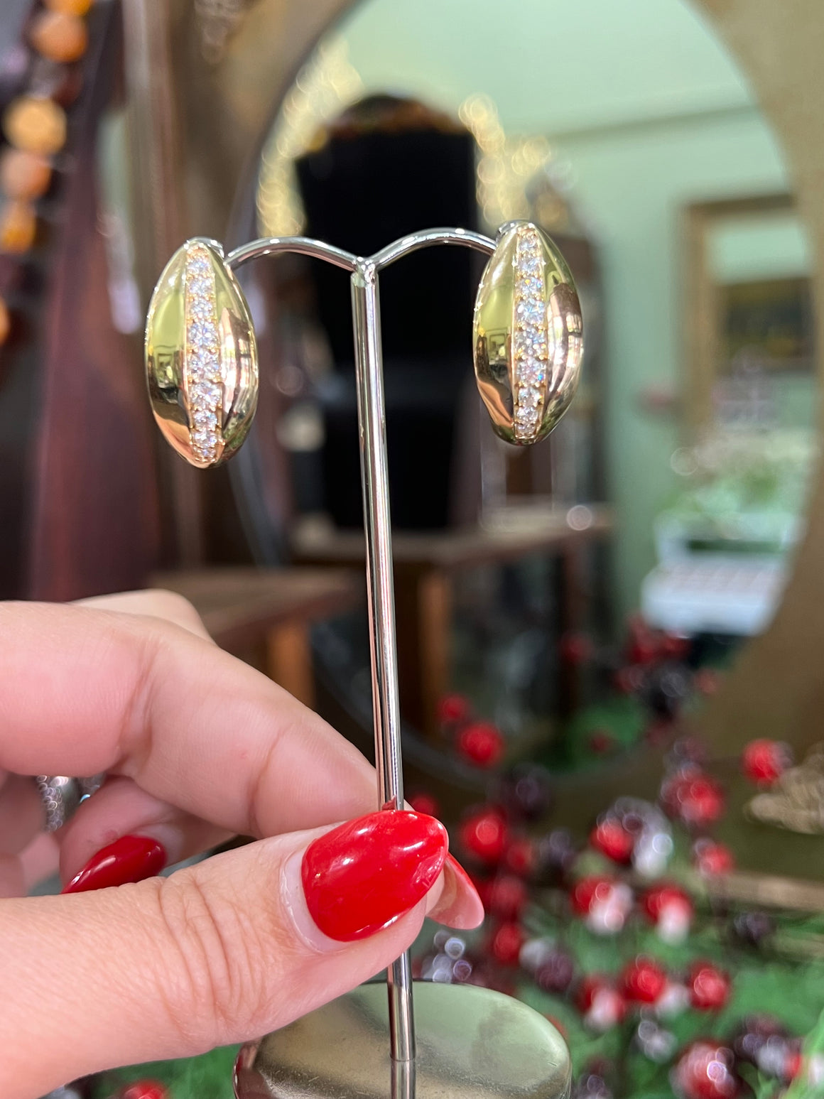 Diamond Huggies in 18ct Yellow Gold