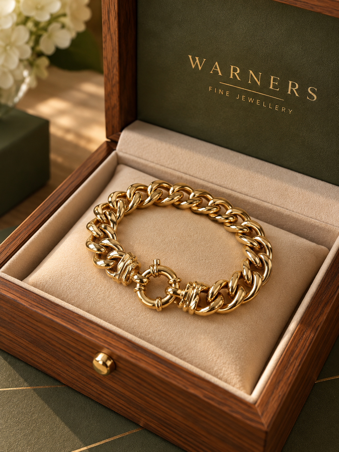 Gold Curb Link Bracelet in 9ct Yellow Gold