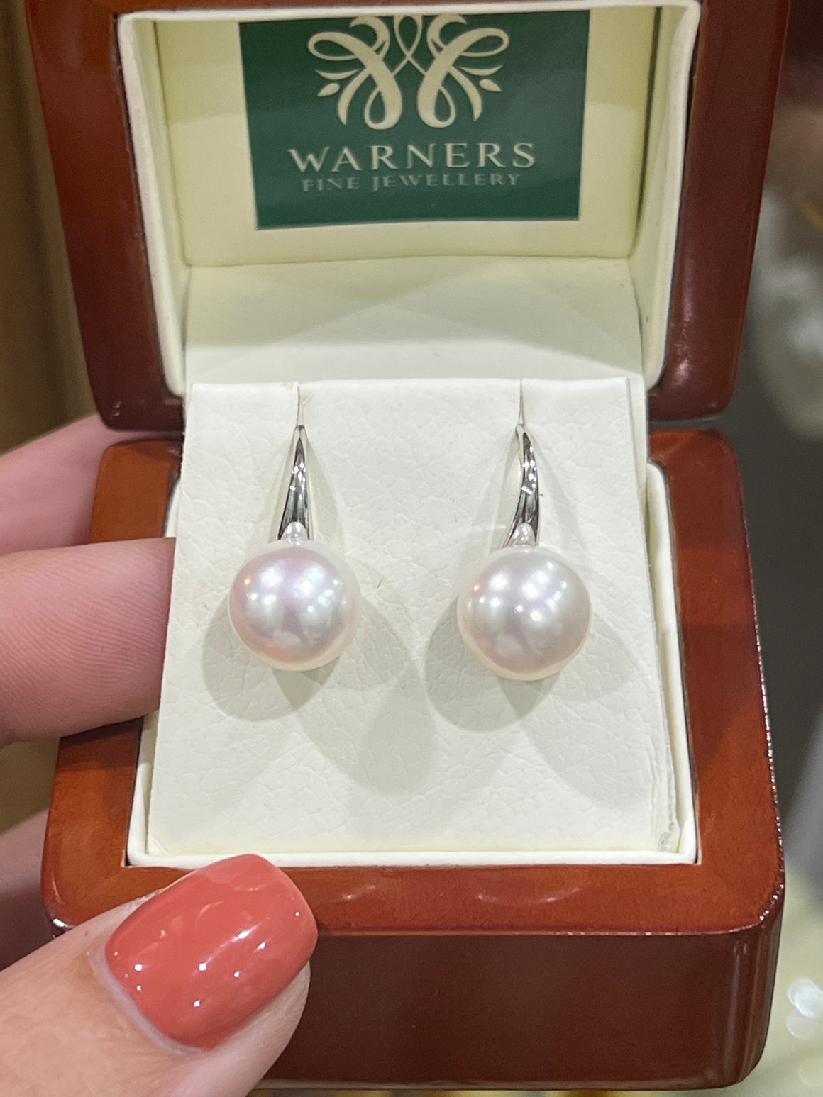 Button Pearls on Sterling Silver