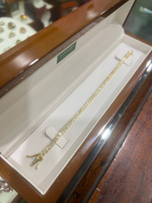 Diamond Bezel Set Tennis Bracelet in 18ct Yellow Gold
