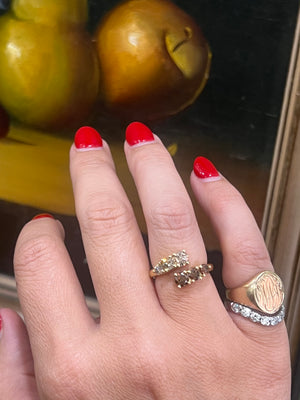 Australian Chocolate Diamond Ambre Ring in 18ct Yellow Gold