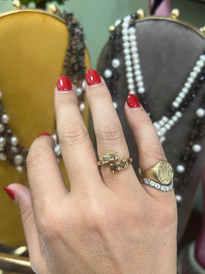 Australian Chocolate Diamond Ambre Ring in 18ct Yellow Gold
