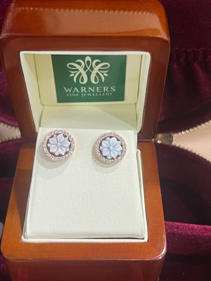 Cameo Studs - Floral