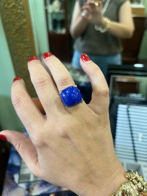Lapis Lazuli Ring in 9ct Yellow Gold