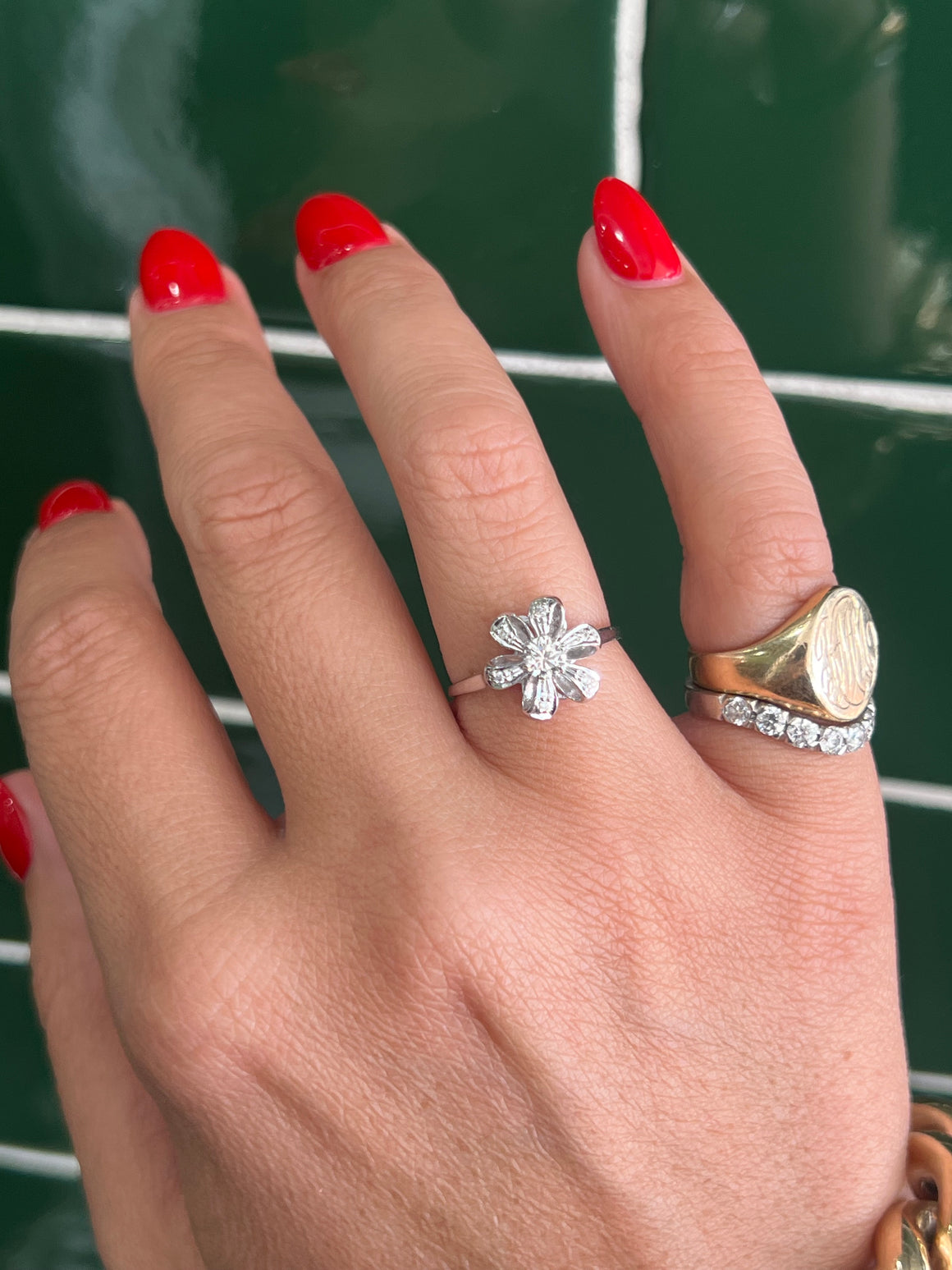 Diamond Ring in 9ct White Golden