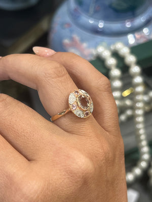 Morganite Diamond and Pink Tourmaline in 9ct Rose Gold