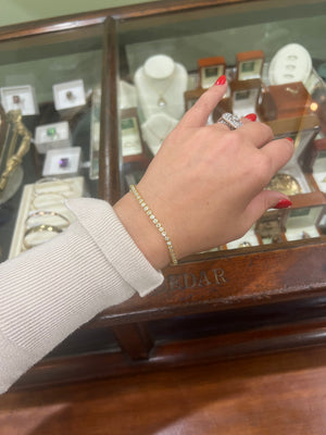 Diamond Bezel Set Tennis Bracelet in 18ct Yellow Gold