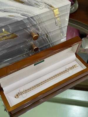 Diamond Chain Bracelet 5.20ct in 18ct Yellow Gold