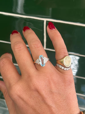 Topaz and Diamond Ring in 9ct Yellow