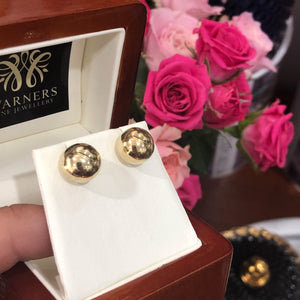 Ball Stud Earrings - Yellow Gold (10mm)