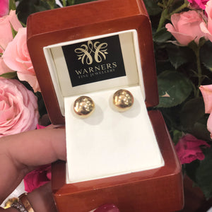 Ball Stud Earrings - Yellow Gold (10mm)