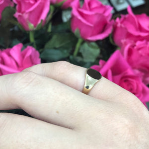 Petite Signet Ring in 9ct Yellow Gold