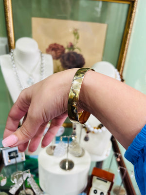 Flat Yellow Gold Bangle in 9ct Yellow Gold