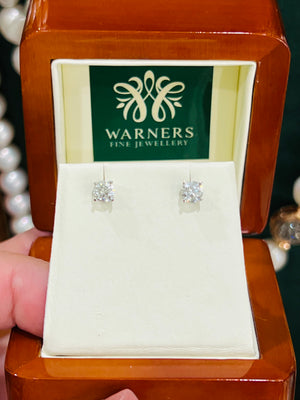 Solitaire Diamond Studs - 0.60ct TDW