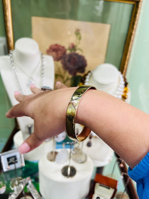 Flat Yellow Gold Bangle in 9ct Yellow Gold