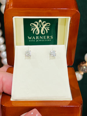 Solitaire Diamond Studs - 0.60ct TDW