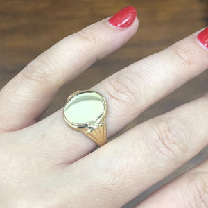 Fancy Signet Ring in 9ct Yellow Gold